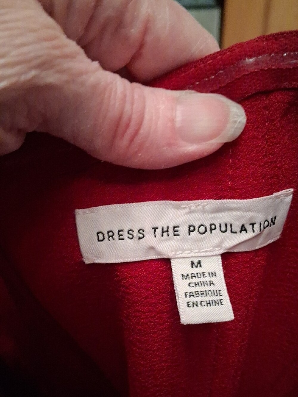 Dress the Population Red Off-Shoulder Sheath Mini Dress - Picture 2 of 16